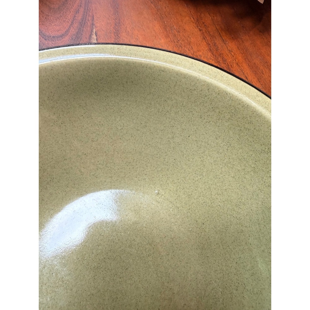 Vintage‎ Fashion Manor "Saracen" 9 inch Serving Bowl Olive Green Japan MCM - Picture 3 of 3